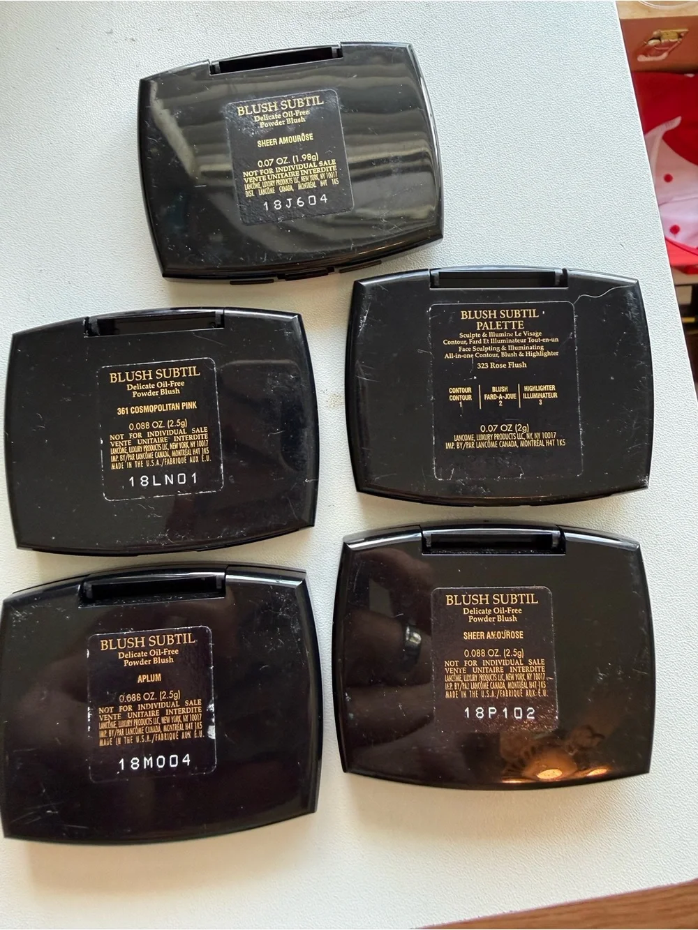 Lancôme travel size blushes, new with Rose Flush Pallet